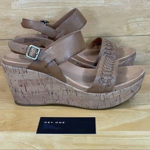 Kork-Ease The Original Tan Leather Wedge Sandals